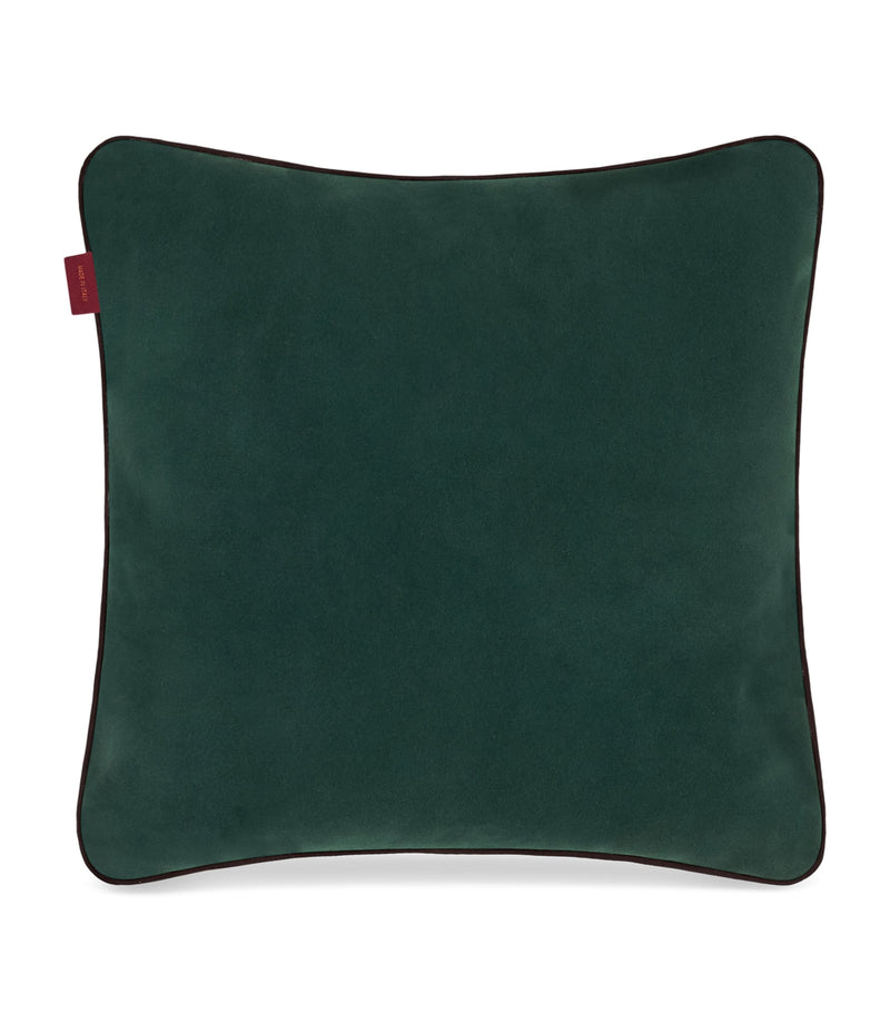Etro Arnica cotton-blend and suede cushion 45cm x 45cm - British product