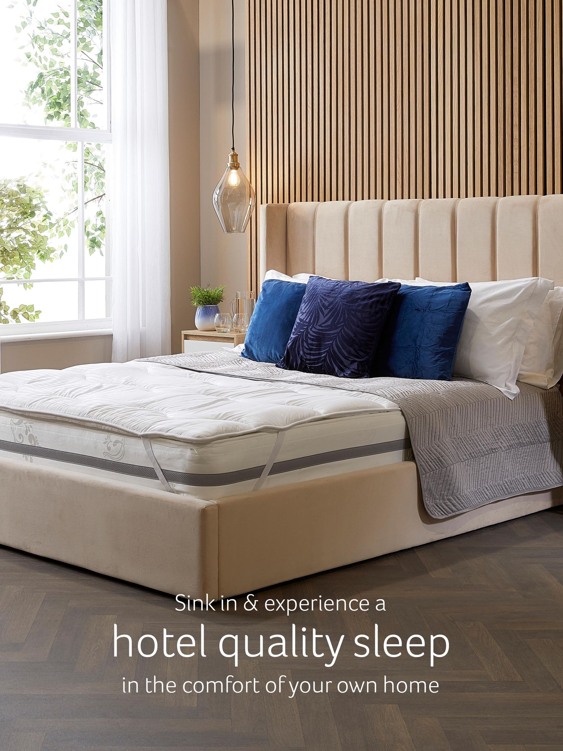 Snuggledown white mattress topper (British brand)