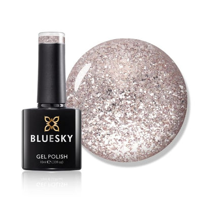 Bluesky Gel Polish Crystal Clear Platinum Glitter