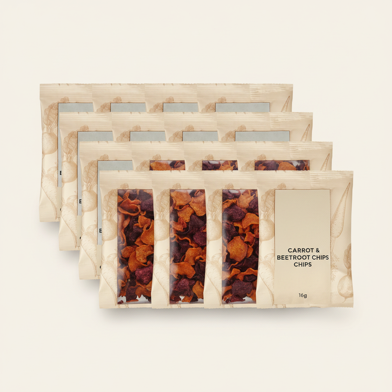 Holland & Barrett Carrot & Beetroot Chips 16x 16g, UK version