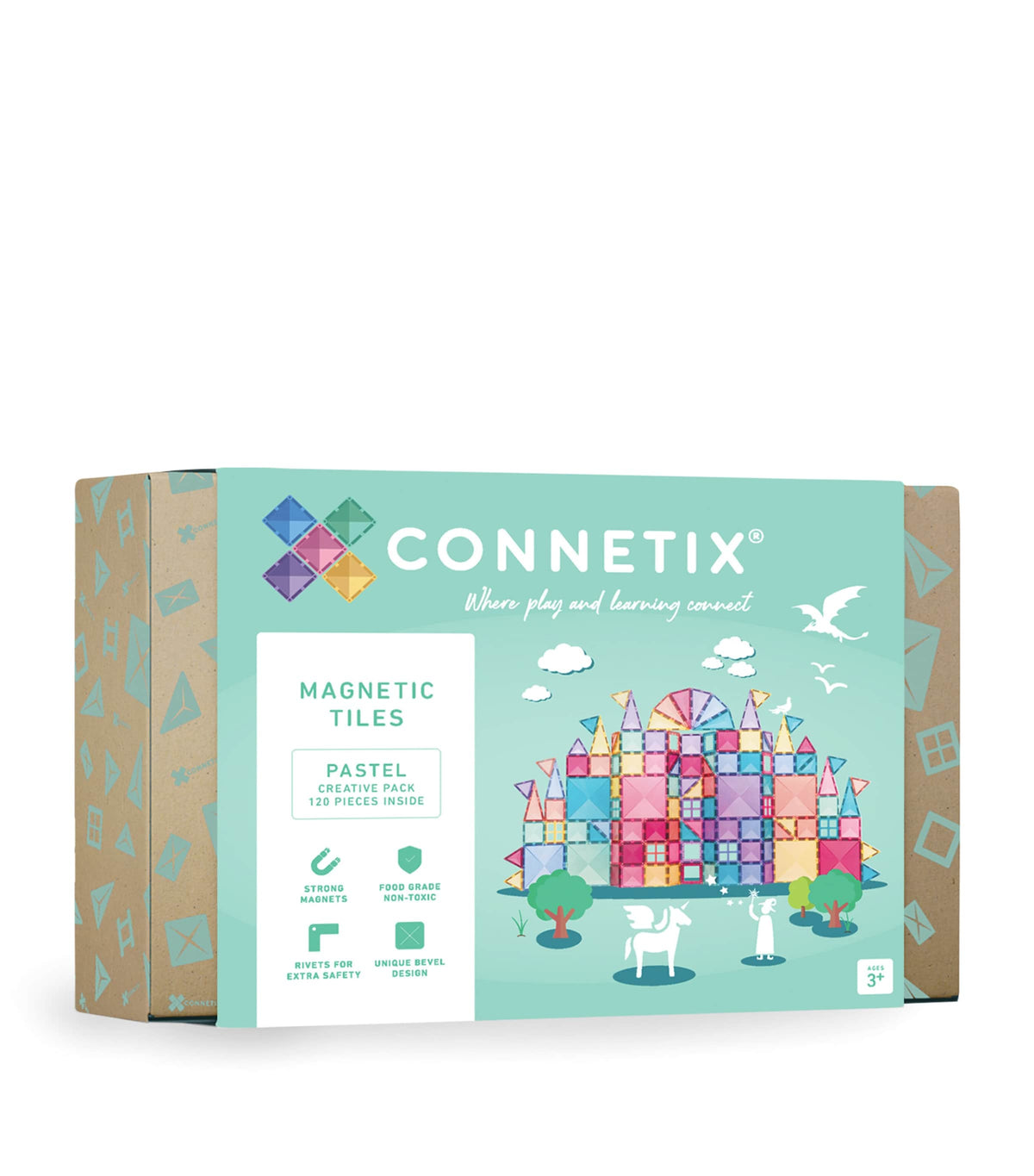Connetix Pastel Tiles creative play set 120 pieces - British product