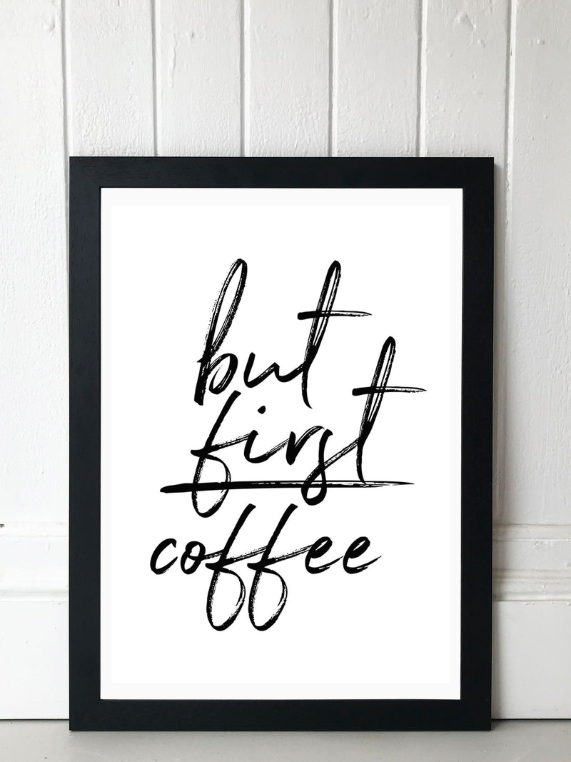 Black But First Coffee by Rafael Farias Framed Print