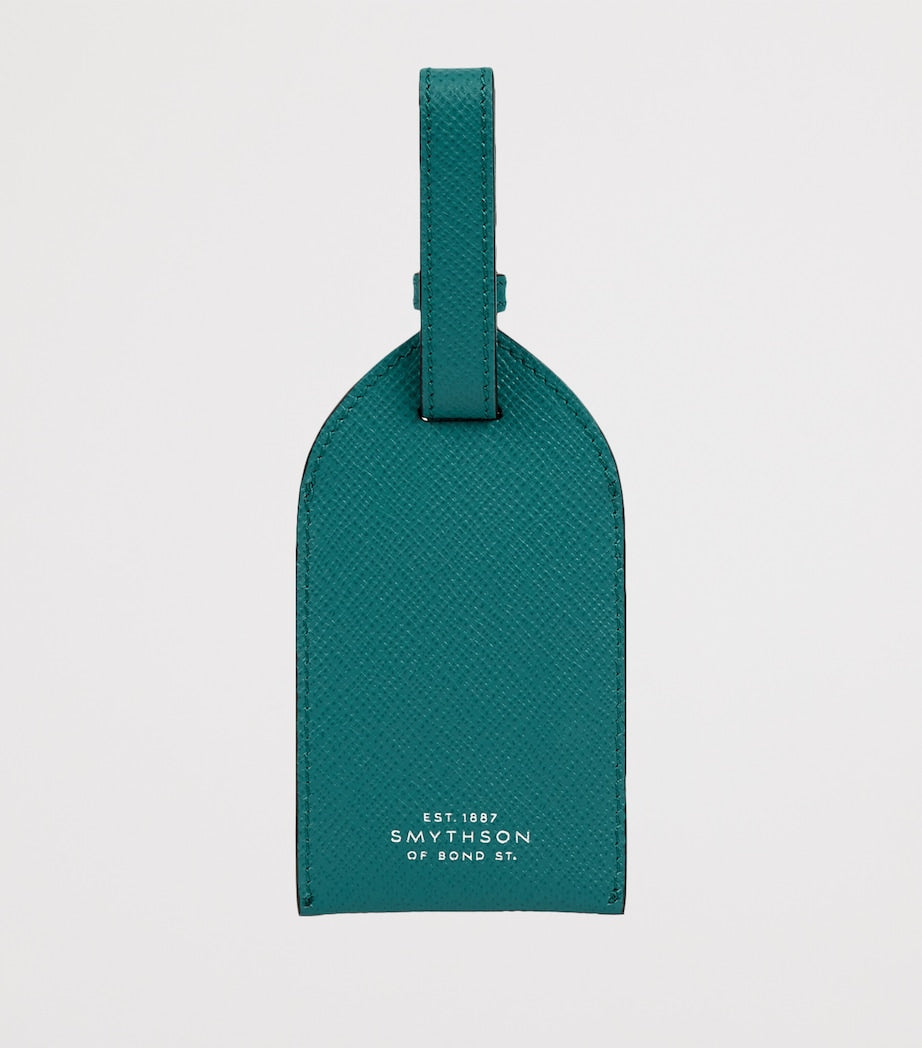 Smythson Panama leather luggage tag (British brand)