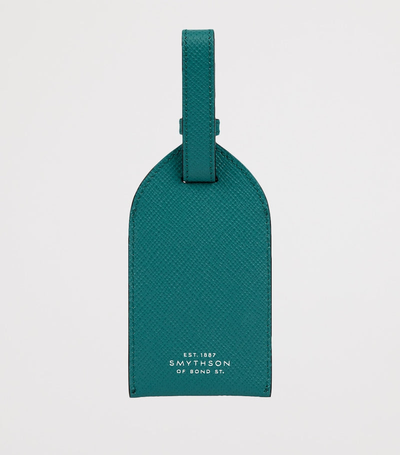 Smythson Panama leather luggage tag (British brand)