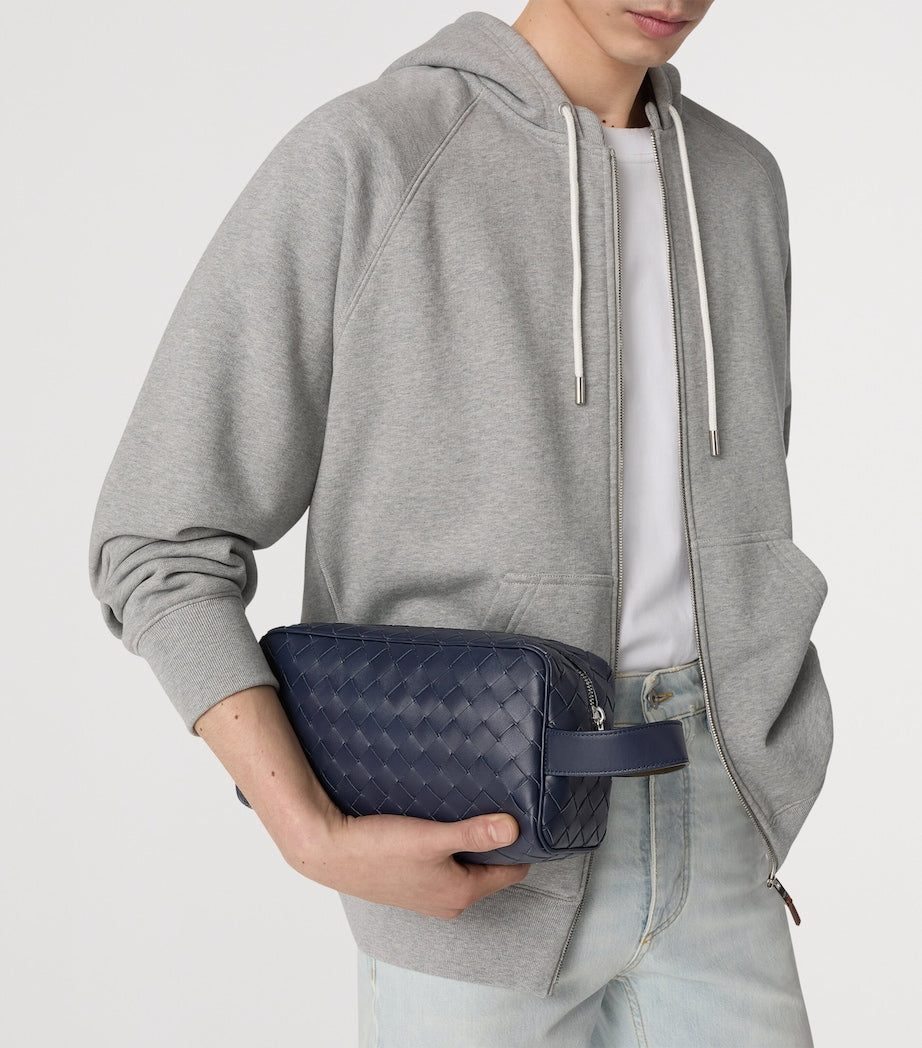 Bottega Veneta leather Intrecciato weave wash bag 13x26x10cm - British product