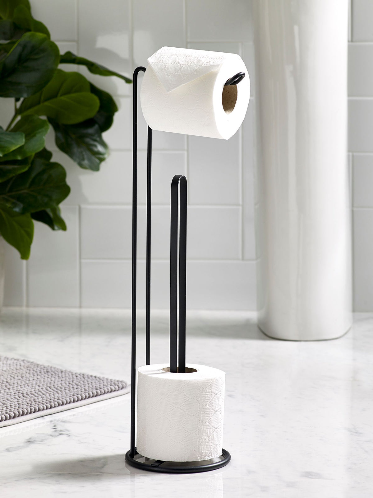 Black Wire Toilet Roll Holder 4-roll - British product