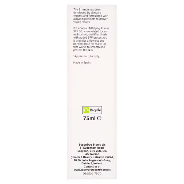 B. Enhance Mattifying Primer SPF50 75ml - British product
