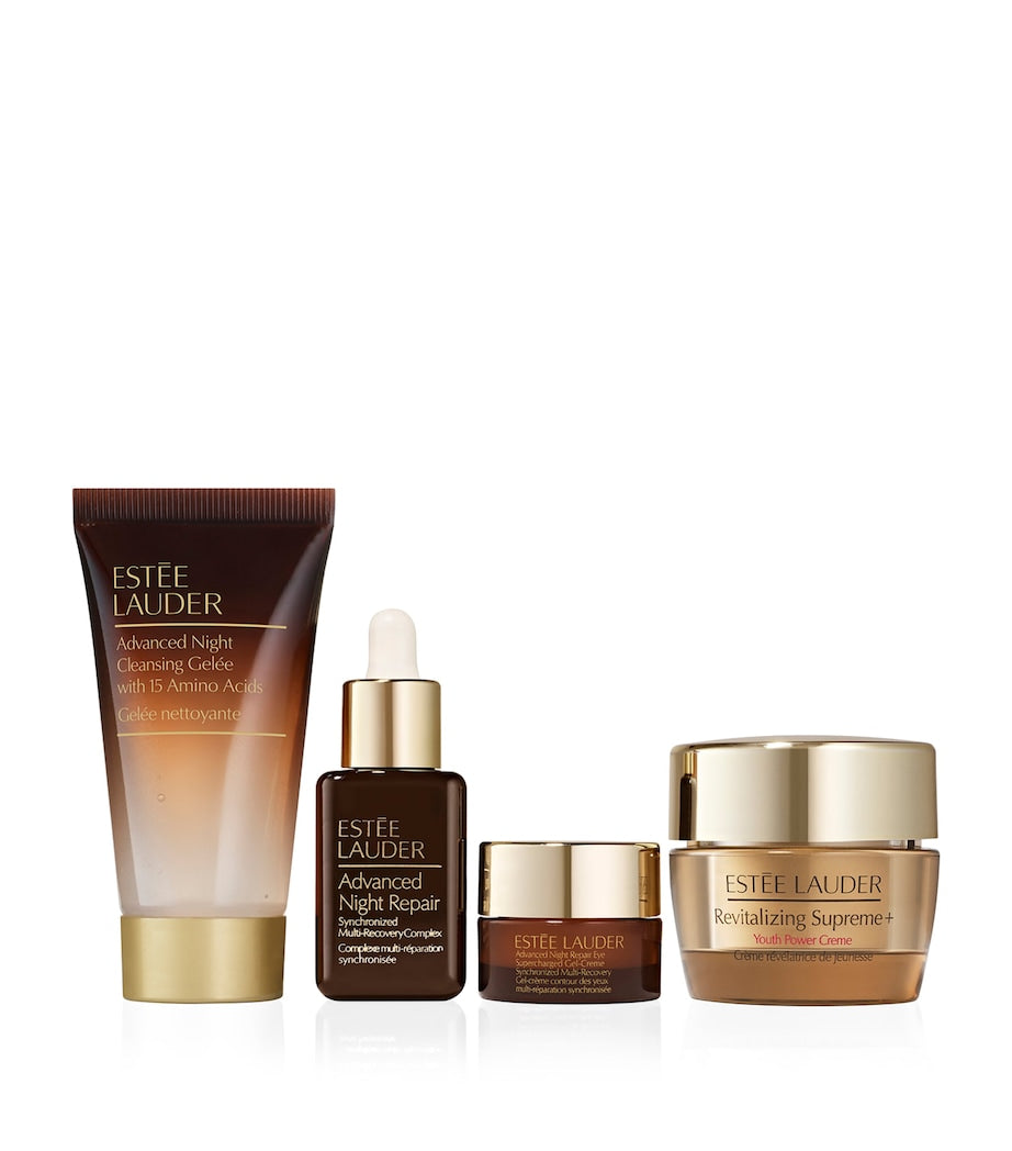 Nighttime Skincare Set with Cleansing Gelée, Serum, Eye Cream, and Firming Moisturiser
