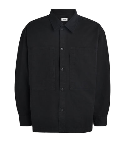 Regenerative Cotton Twill Overshirt with Chest Pockets, Regular Fit