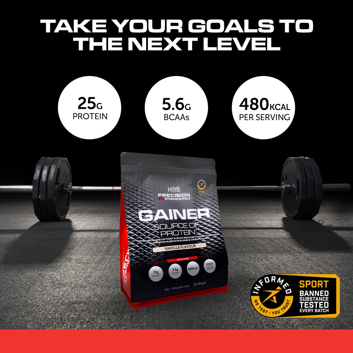 Gainer Vanilla 2.4kg - McGrocer