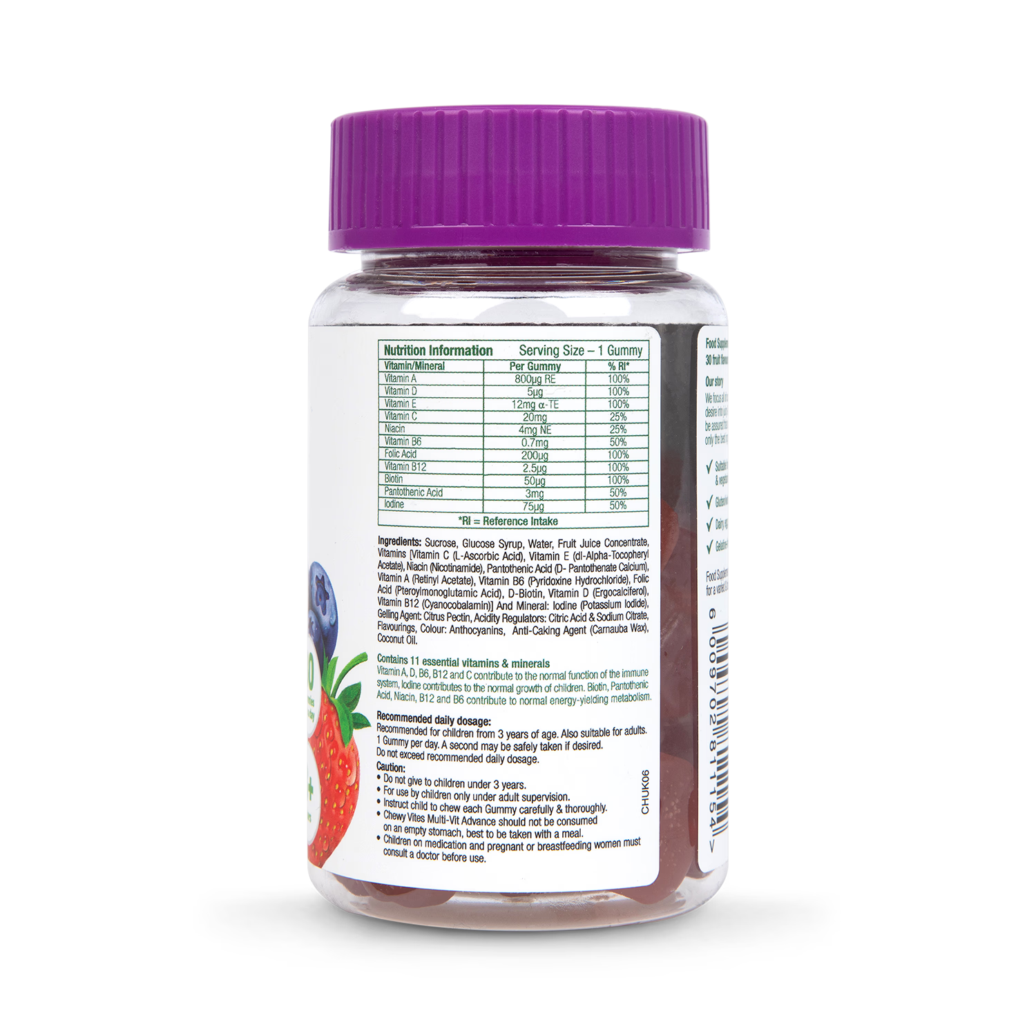 Chewy Vites Kids Multivitamin 30 Gummies - British product