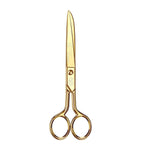 Gold-Plated Engraved Scissors Handmade in Spain, Approx. 25cm Long