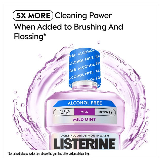 Listerine mild mint alcohol free mouthwash 80ml, UK version