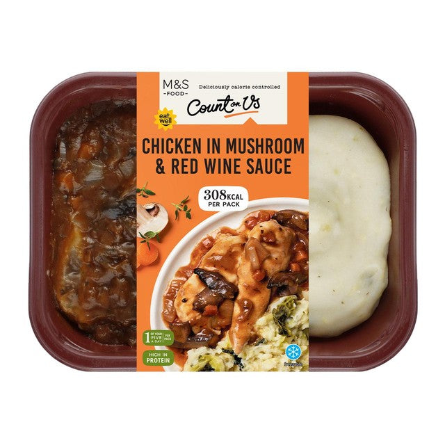M&S Chicken in Mushroom Red Wine Sauce 400g, imported from the UK
