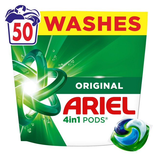 Ariel Original 4in1 Pods laundry detergent capsules 50 washes - British product