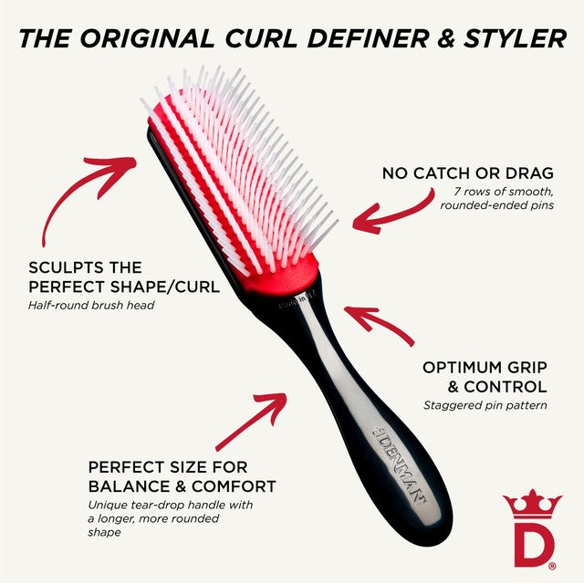 Denman 7 row hair styling brush - British product