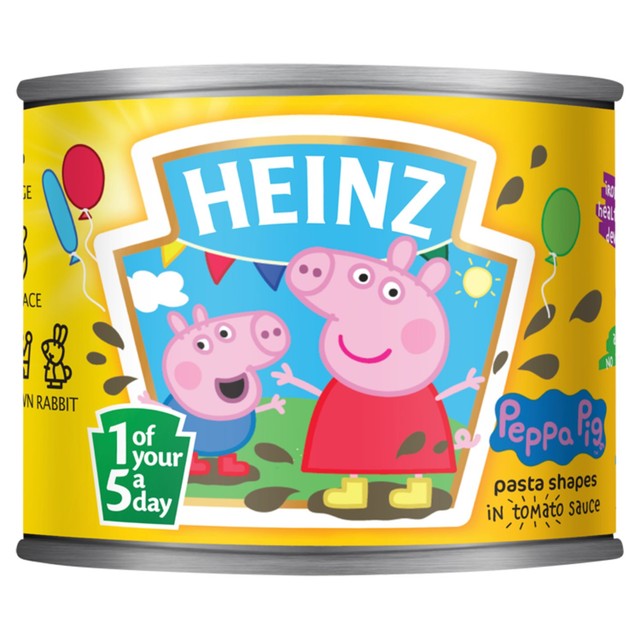 Heinz pasta shapes in tomato sauce 205g, UK version