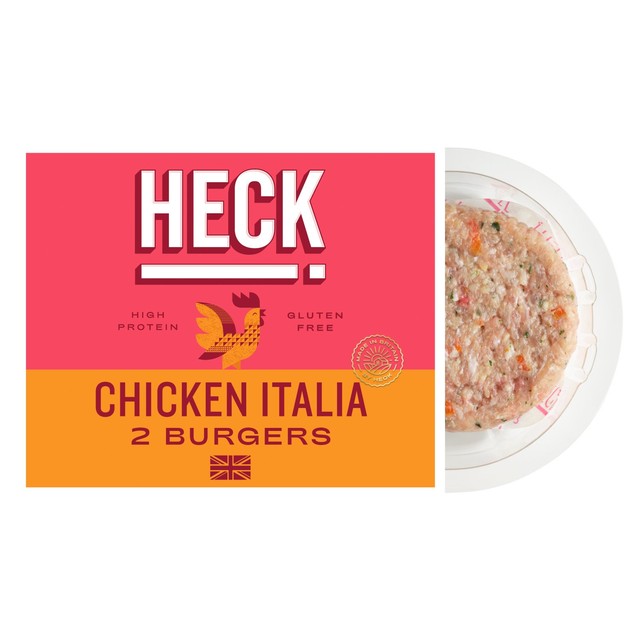 Heck Chicken Italia burgers 228g, UK version