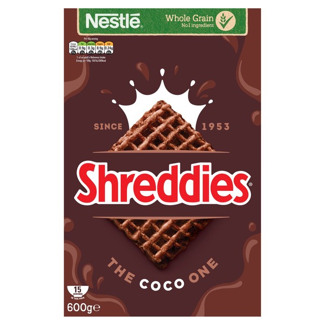 Nestle Shreddies Coco Chocolate Cereal 600g (British brand)