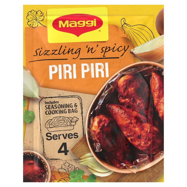 Maggi Smoky Piri Piri recipe mix 27g, imported from the UK