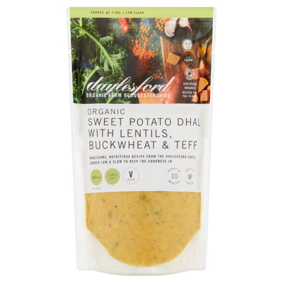 Daylesford Organic Sweet Potato Dhal With Lentils, Buckwheat & Teff Organic Ready Meal 550g
