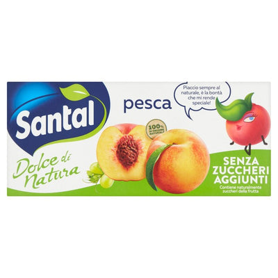 Santal Jus de Fruit Sans Sucre à la Pêche Longue Durée 3 x 200 ml
