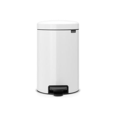 Brabantia White Pedal Bin Household Waste 12 Litre