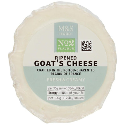 M&S Ripened Goats Cheese Soft Cheese 100g