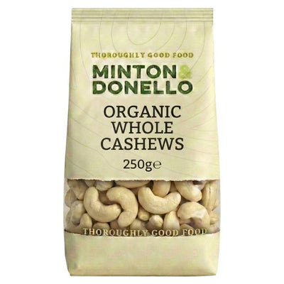 Minton & Donello Organic Whole Cashew Nuts 250g