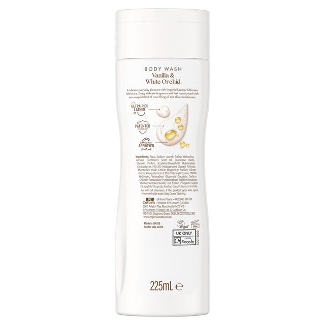 Imperial Leather Vanilla & White Orchid body wash 225ml, UK version