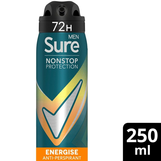Sure Energise Anti-Perspirant Spray 250ml (British brand)