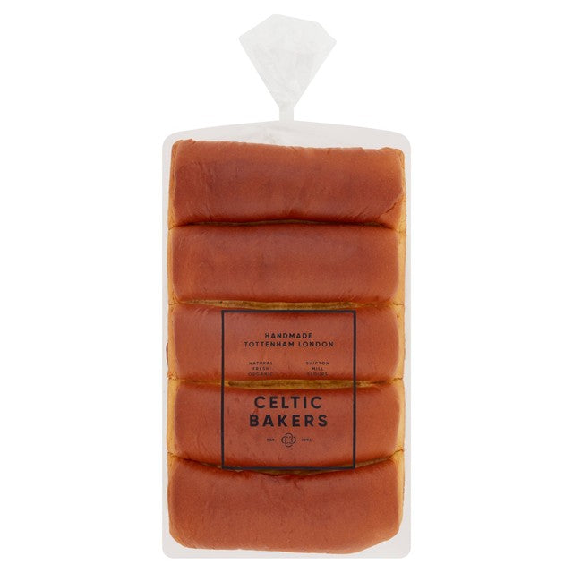 Celtic Bakers Organic Vegan Sweet Potato Hot Dog Rolls Pack of 5 - British product