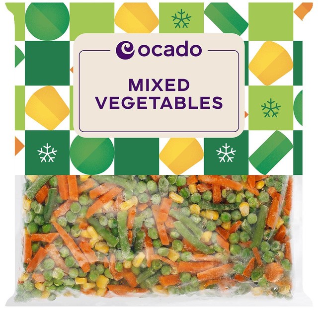 Ocado Frozen Mixed Vegetables 1kg, imported from the UK