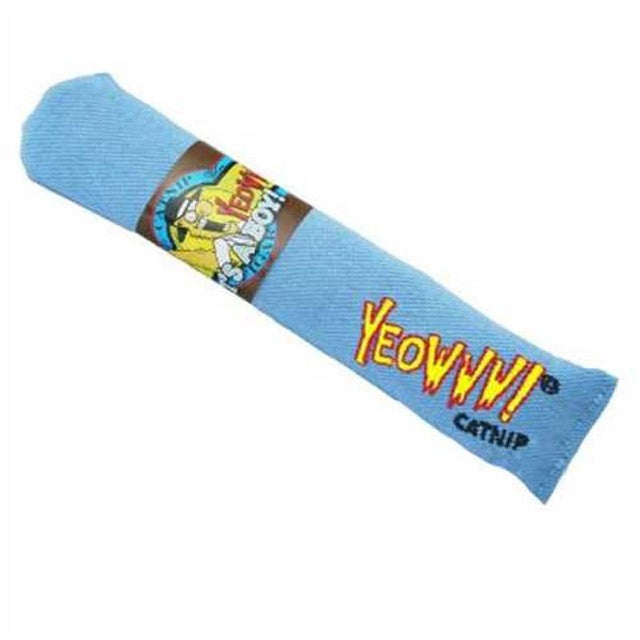 Yeowww blue cigar cat toy 7 inch (British brand)