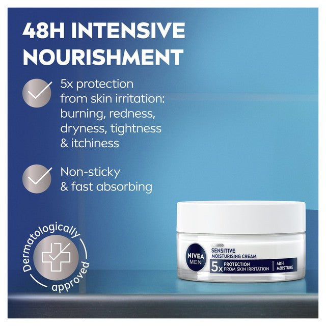 NIVEA Sensitive Moisturiser 50ml, imported from the UK