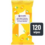 Ocado antibacterial multi surface citrus wipes 120 wipes, imported from the UK