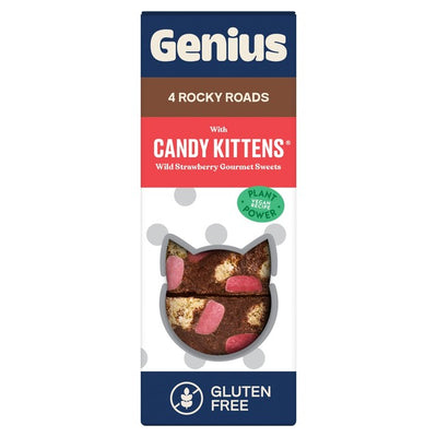Genius Candy Kittens Wild Strawberry Rocky Road Bars 4 Pack