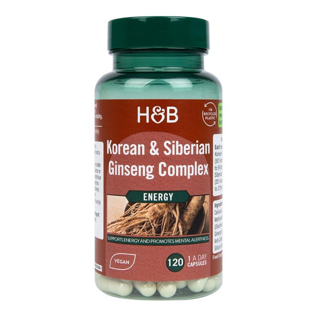 Holland & Barrett Korean Siberian Ginseng Capsules 120 capsules, UK version