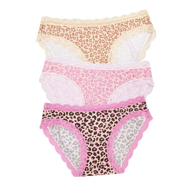 Stripe & Stare Pink Leopard knickers size M (British brand)