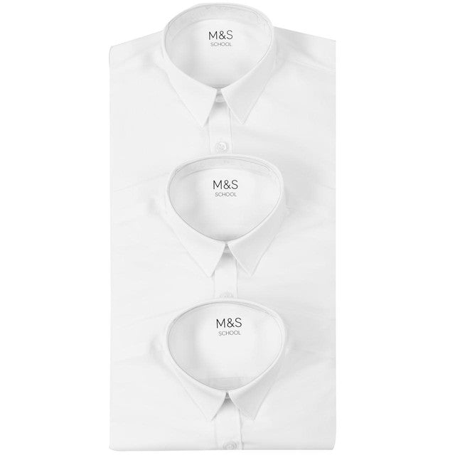 M&S Boys school shirt 13-14 years white 3 pack, imported from the UK