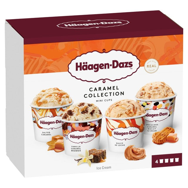 Haagen-Dazs Caramel Collection ice cream mini cups 4x95ml, UK version