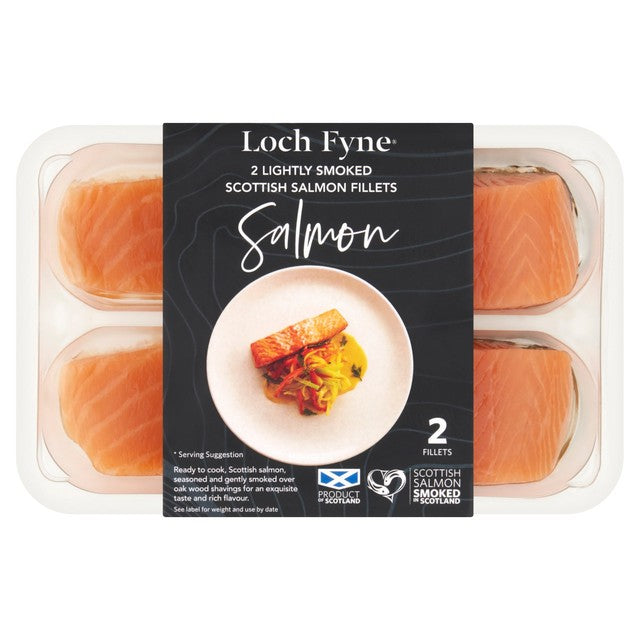 Loch Fyne lightly smoked Scottish salmon fillets 240g, UK version