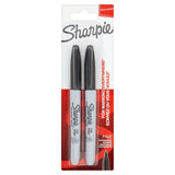 Sharpie permanent marker black 2-pack (British brand)
