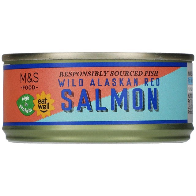 M&S Wild Alaskan Red Salmon 105g, imported from the UK