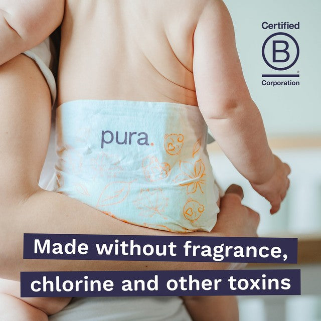 Pura Size 2 disposable nappies, imported from the UK