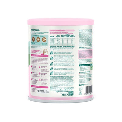 Lait maternisé de chèvre Nannycare Stage 1 pour nourrissons 800g