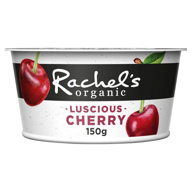 Rachel's Organic cherry yoghurt 150g, imported from the UK