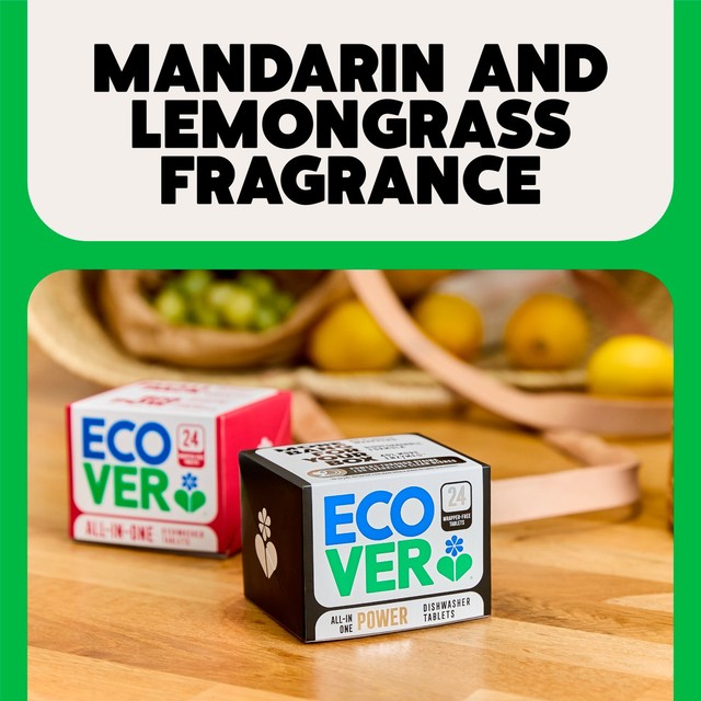 Ecover dishwasher tablets Mandarin and Lemongrass fragrance 72 tablets - British product