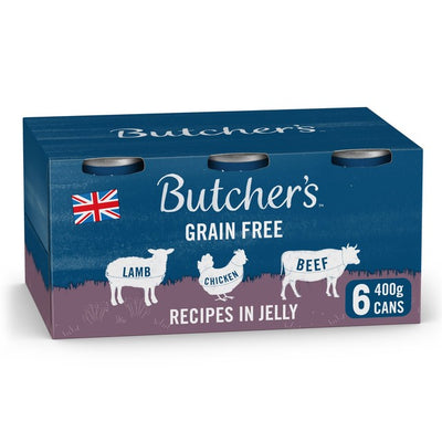 Butcher's Recipes in Jelly Dog Food Mixed Flavours Wet Dog Food 6 x 400g