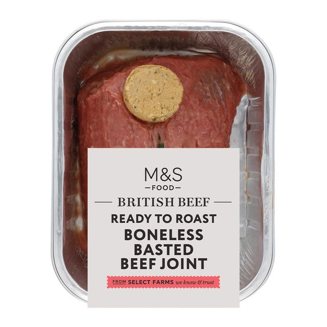 M&S basted boneless beef joint 450g, imported from the UK